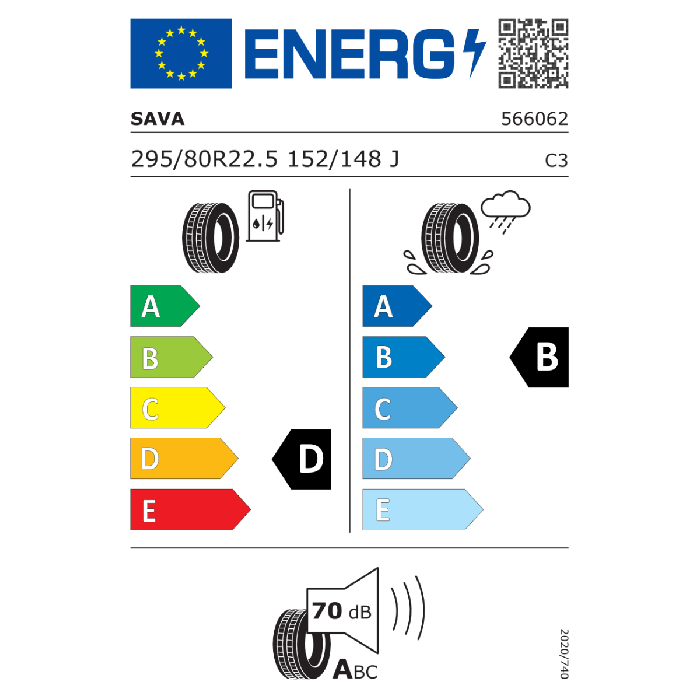 SAVA 295/80 R22.5 CITY U4 152J154E M+S TL
